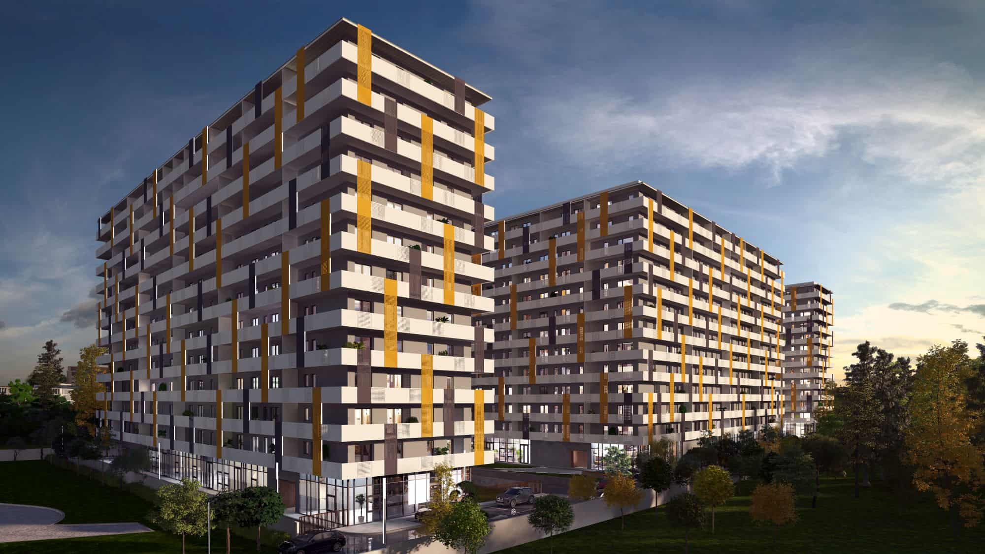 h4l MILLENNIUM, the way to harmony, Bucharest, exterior rendering