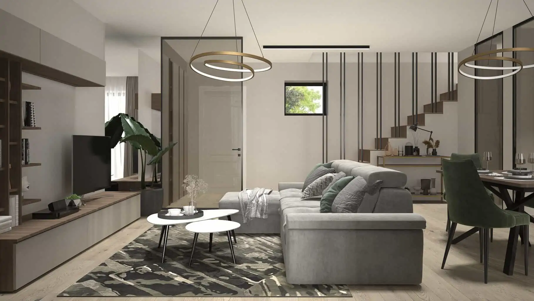 Interior rendering 4.14 apartment type, h4l THE VILLAGE