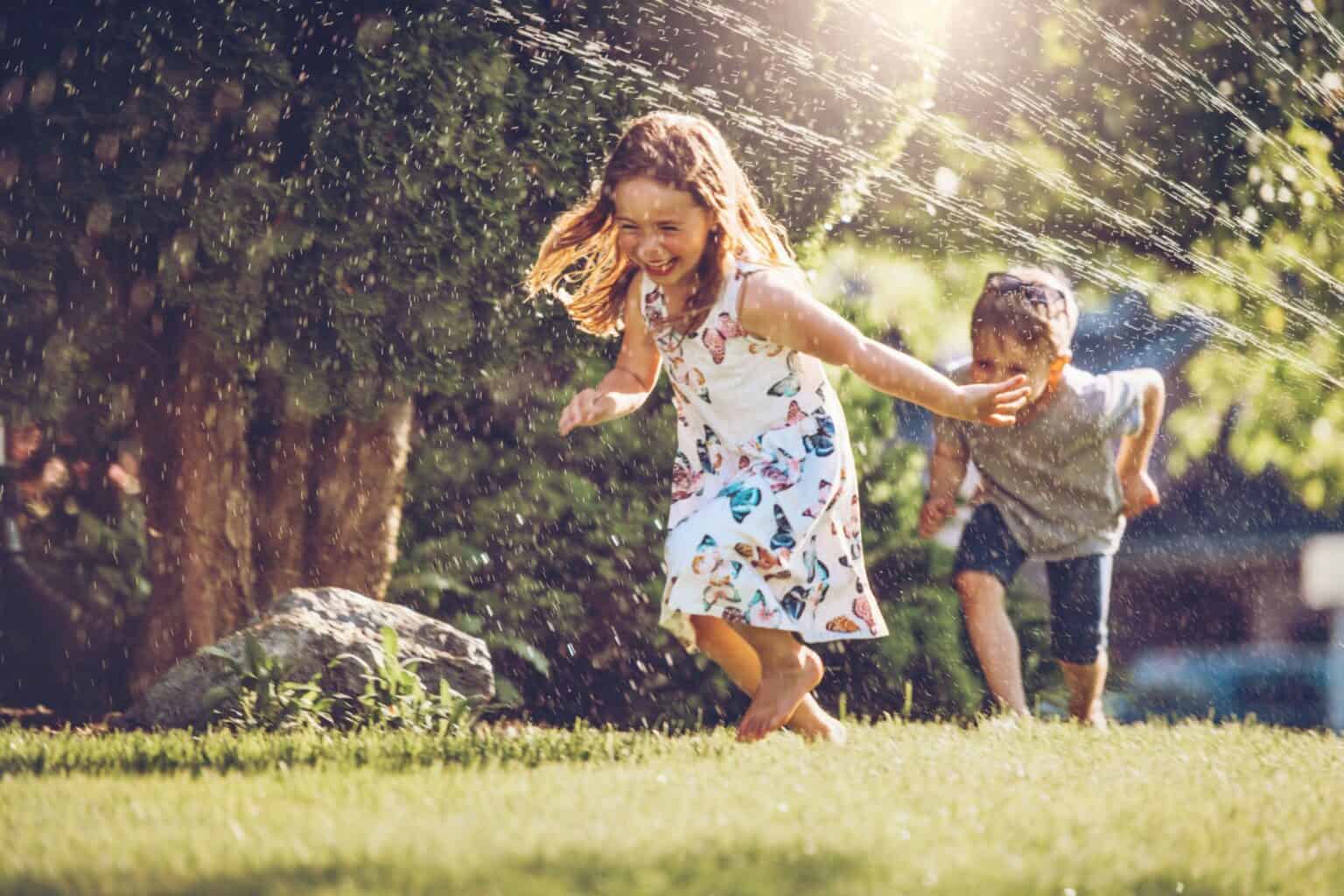 The impact of nature on child development, house with garden