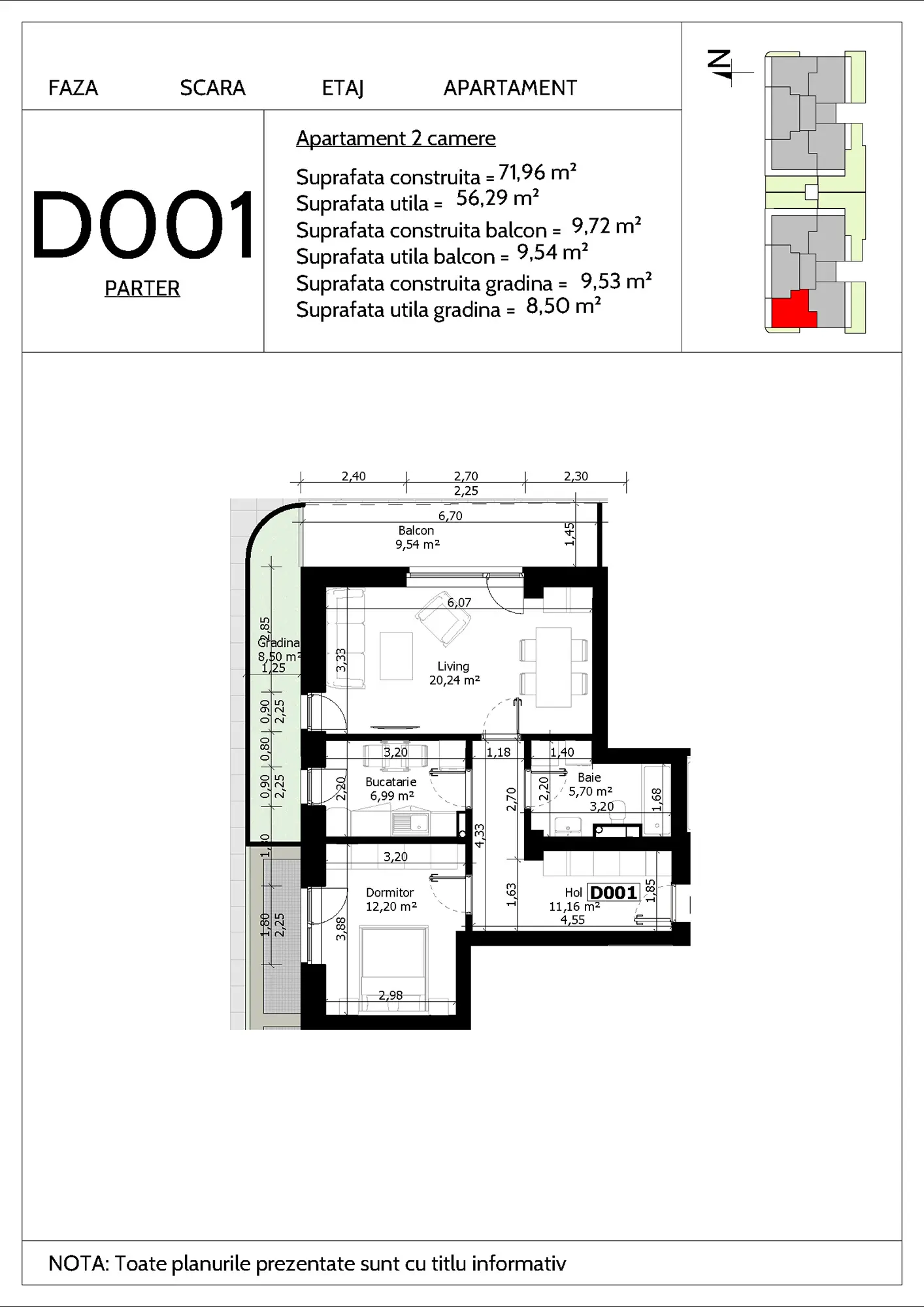 h4l HOLBAN - apartament 2 camere 2.1 D001