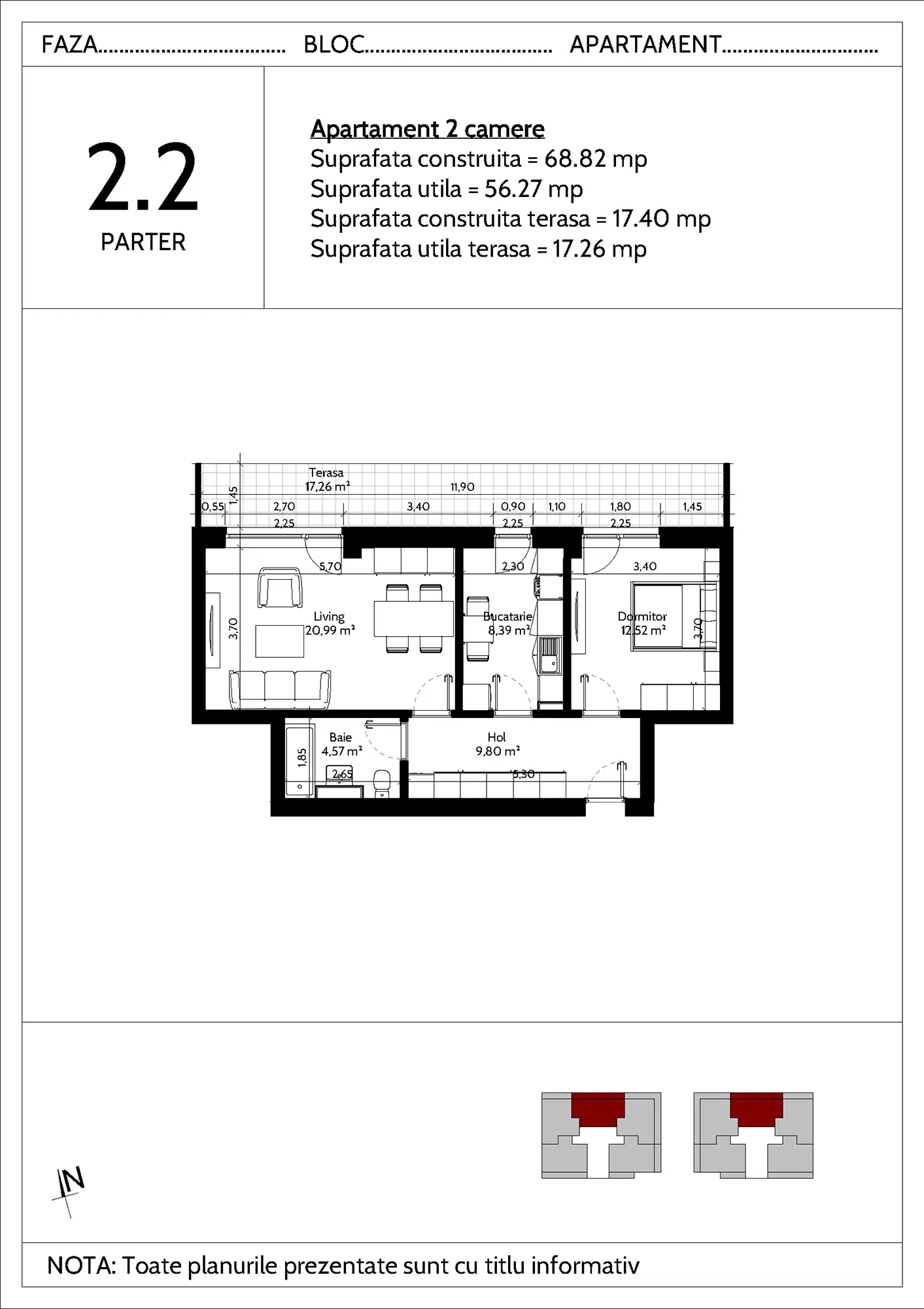 h4l HOLBAN - apartament 2 camere 2.2