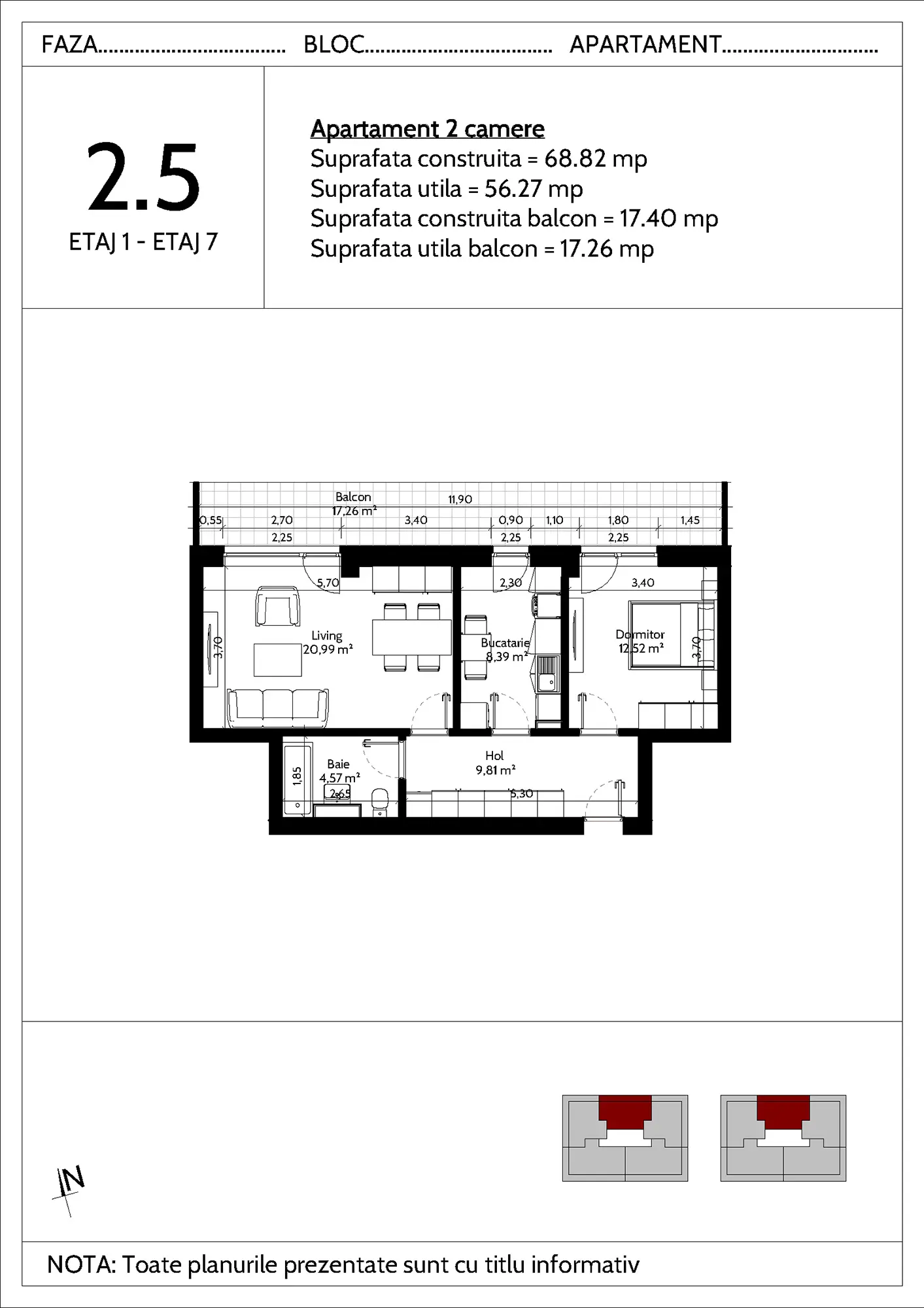 h4l HOLBAN - apartament 2 camere 2.5