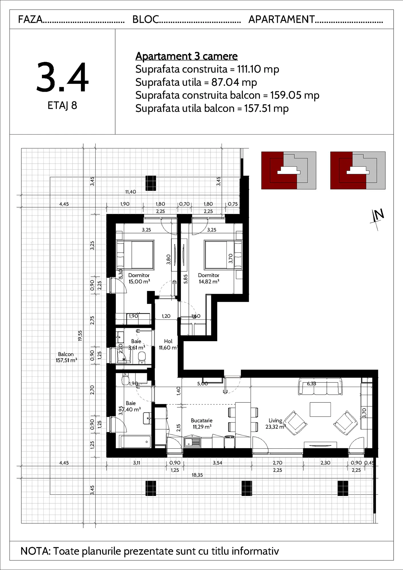 h4l HOLBAN - apartament 3 camere 3.4