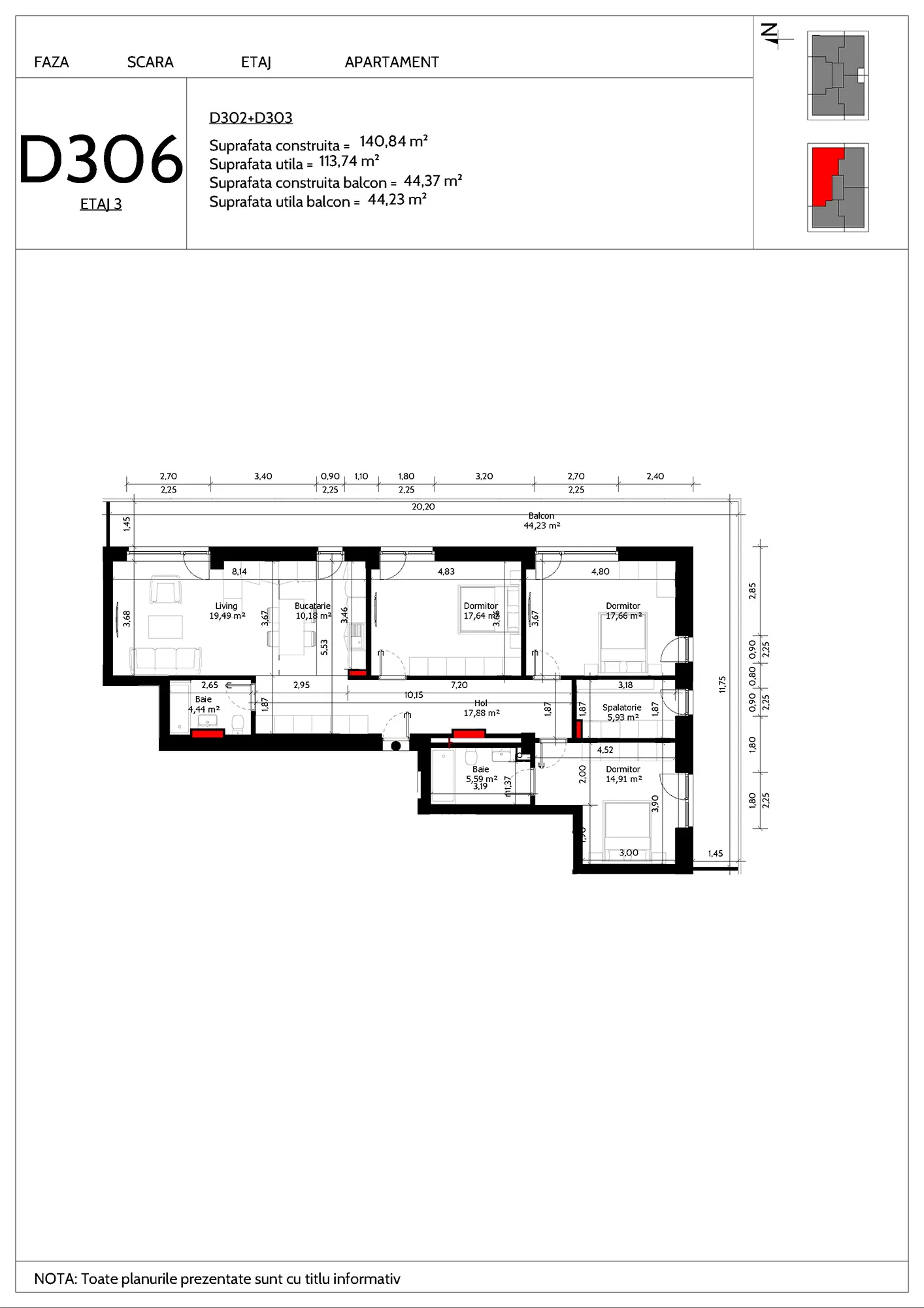 h4l HOLBAN - apartament 4 camere D3.6