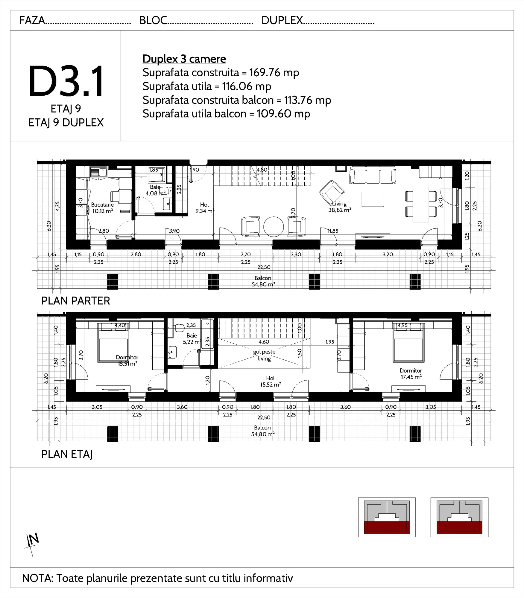 h4l HOLBAN - duplex 3 camere D3.1