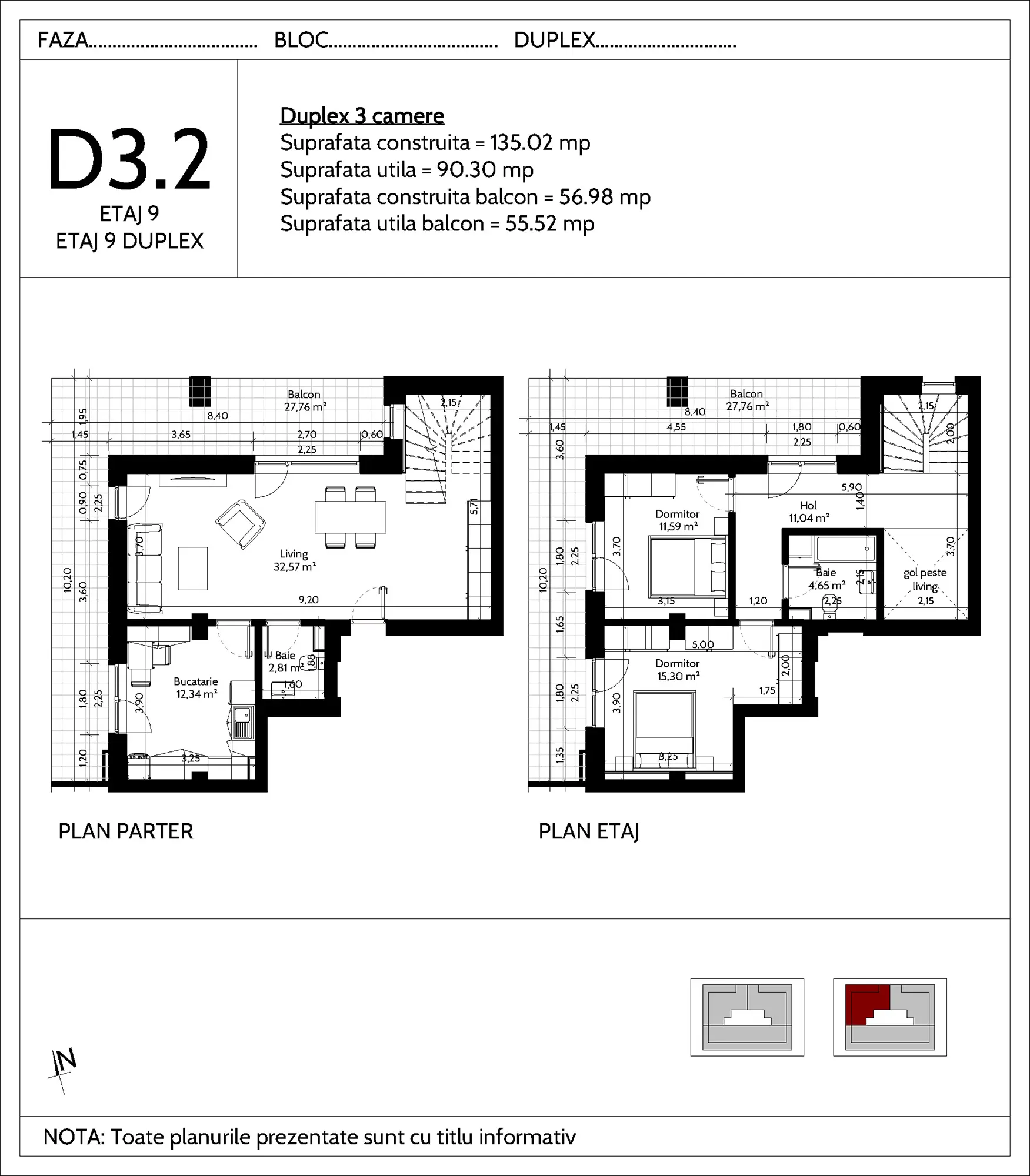 h4l HOLBAN - duplex 3 camere D3.2